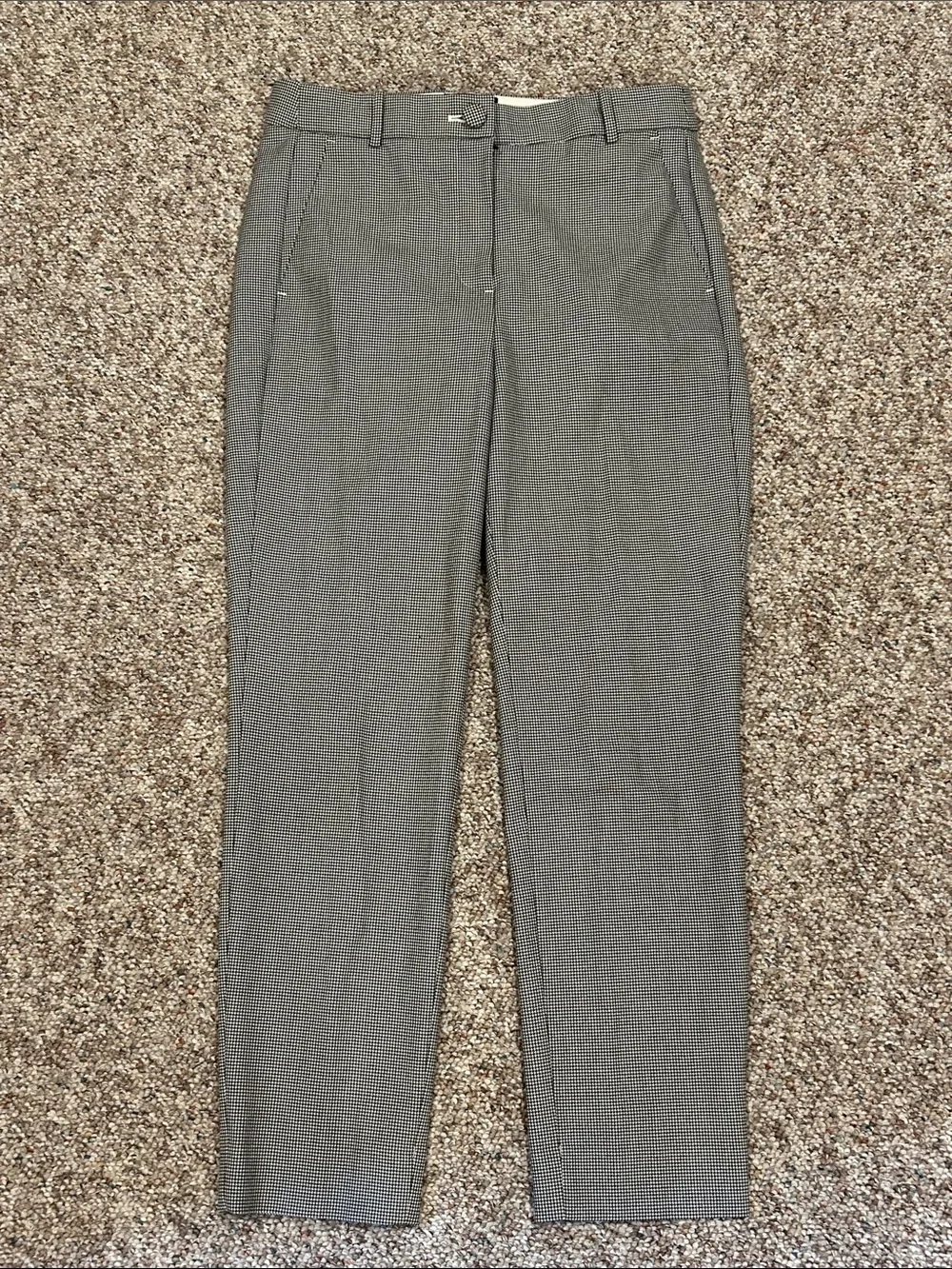 J. Crew High Rise Cameron Tailored Straight-Leg Pants in Houndstooth